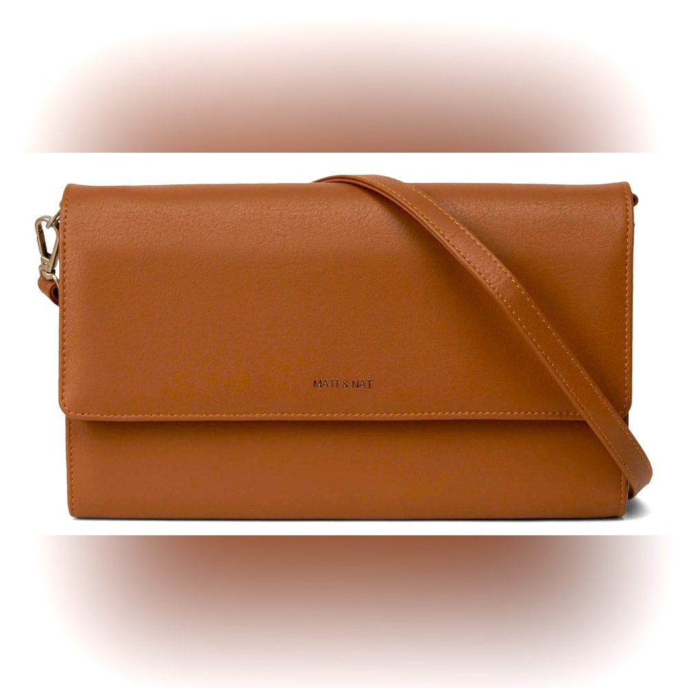 Matt & Nat DREWLG Vegan crossbody bag (Arbor collection) in Pecan